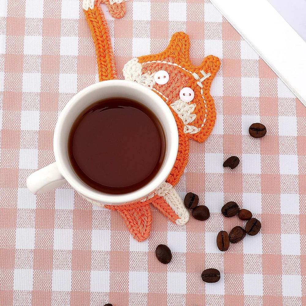 Crochet Cat Coasters